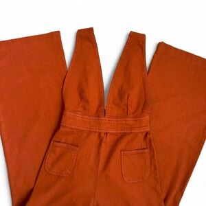 retro bell bottom overalls jumpsuit